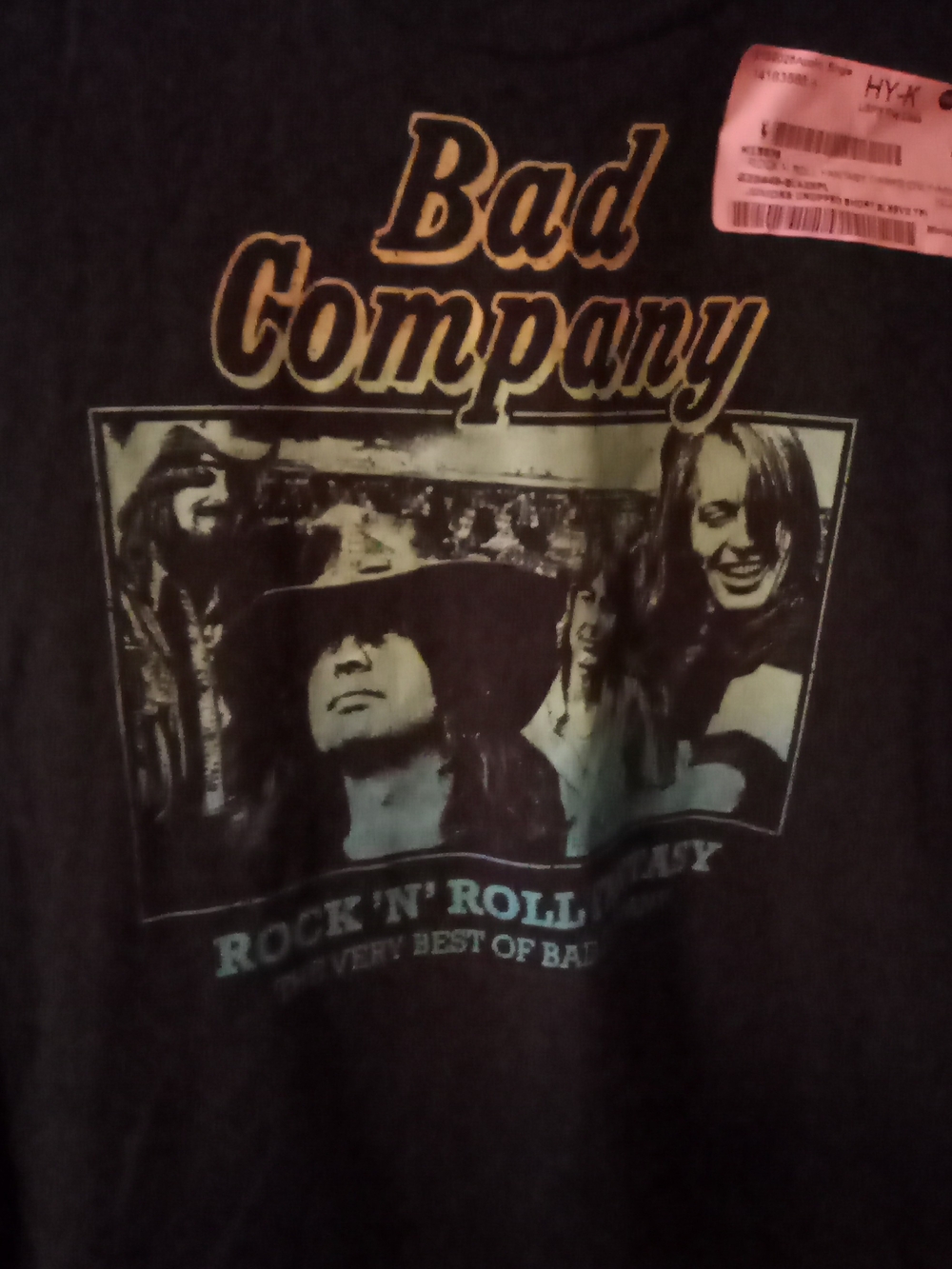 Graphic  Bad Company Crop Top - Black